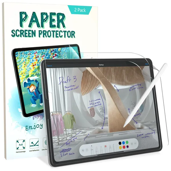 [2 Pack] Paper Screen Protector for iPad Pro 11/iPad Air 5/iPad Air 4 (2022/2020, 10.9 Inch), Absone Matte PET Paper Screen Protector for iPad Air 5th 4th Generation/iPad Pro 11 inch - Anti Glare - 11inch