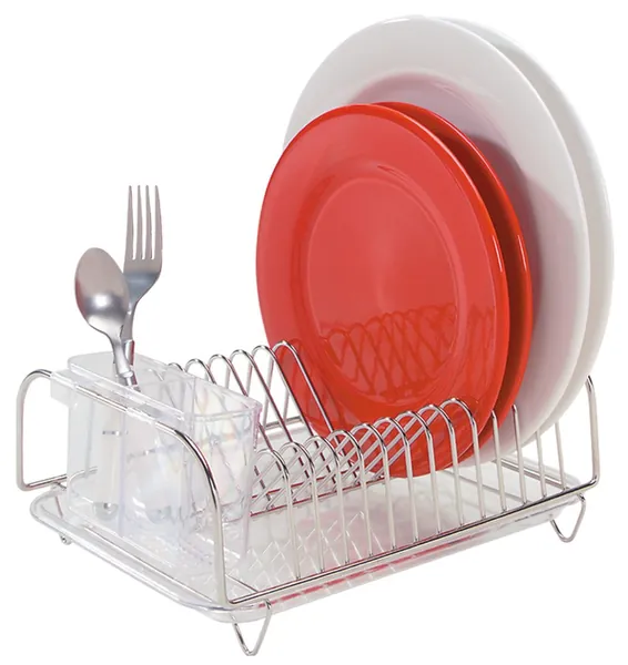Better Houseware 3423 Compact Dish Drainer Set, Stainless - 