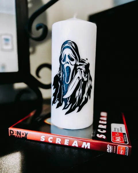 Scream // Ghost Face Candle