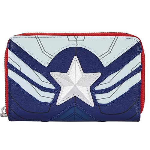 Loungefly Marvel Falcon Captain America Cosplay Zip Around Wallet - 14 - Multi