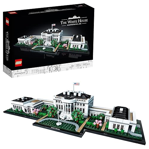 LEGO 21054 Architecture The White House Display Model Building Kit, Landmark Collection Set for Adults, Collectible Home Décor Gift Idea for Men, Women, Him or Her - single