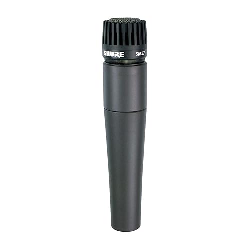 Shure SM57 Pro XLR Dynamic Microphone - Professional Studio & Live Performance Cardioid Mic for Instruments, Recording for Drums, Percussion, & Instrument Amplifier Miking (SM57-LC) - SM57