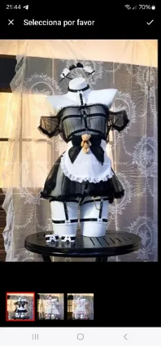 Maid cosplay BLACK