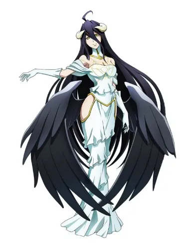 Albedo Full cosplay(wig+horns+wings+dress)