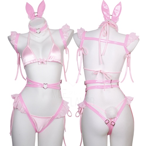 Valentine Bunny Cosplay Lingerie - Pink / M/L