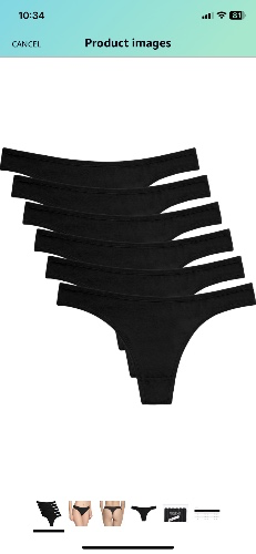 ANZERMIX women’s breathable cotton thongs