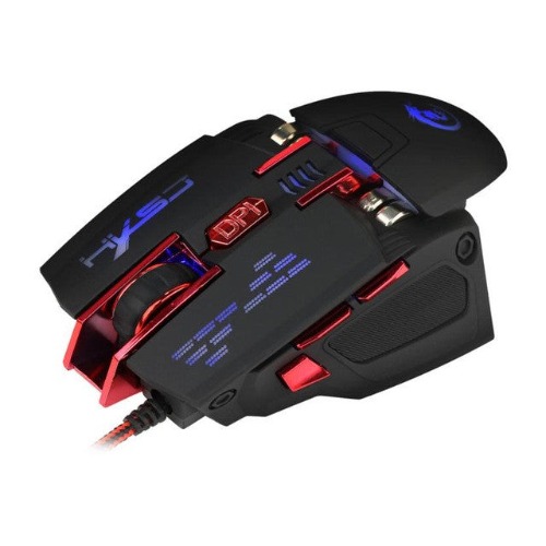 7D Buttons 4000DPI Optical Wired Gaming Mouse - Black