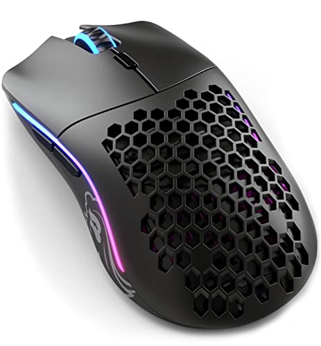 Glorious Model O Wireless Gaming Mouse - RGB 69g Lightweight Wireless Gaming Mouse (Matte Black) - Standard - Model O (Ambidextrous) - Black