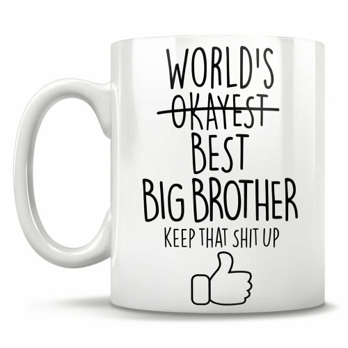Big Brother Gifts Big Brother Mug Worlds Best Brother Mug Birthday Gift Idea Fun Coffee Mugs for Women (Size : 11oz)