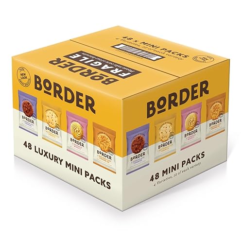 Border Luxury Mini Biscuit Cookies Assortment, Pack of 48
