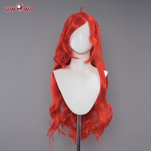 Uwowo Winx Club Bloom Cosplay Wig Fairy Wings Cosplay Wig Princess Cosplay Wig Orange Long Hair