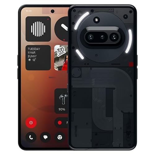 Nothing Phone (3a) 128 GB - mobile phone with 32 MP front camera, 30x ultra zoom, 50W fast charging and 6.77" FHD+ flexible AMOLED display - Black - Phone (3a) - 8+128GB - Black