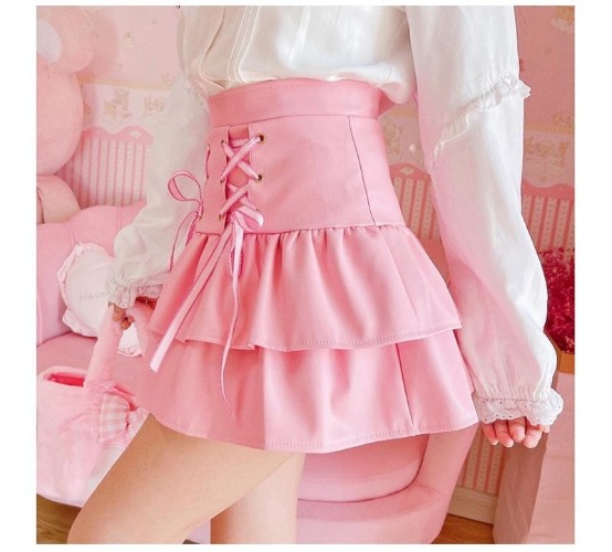 Babydoll Corset Skirt: a Flirty and Feminine Ensemble - Pink / S