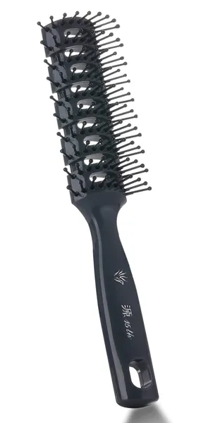 Vented Hair Brush for Blow Drying, Styling Women & Men's Long Short, Thin, Thick, Dry or Wet Hair, Static Free & Heat Resistant Vent Hairbrush - Gray-Plastic