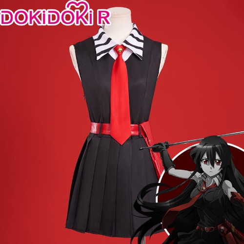 【Size S-3XL】DokiDoki-R Anime Manga Akame Ga KILL! Cosplay Akame Cosplay Costume | S