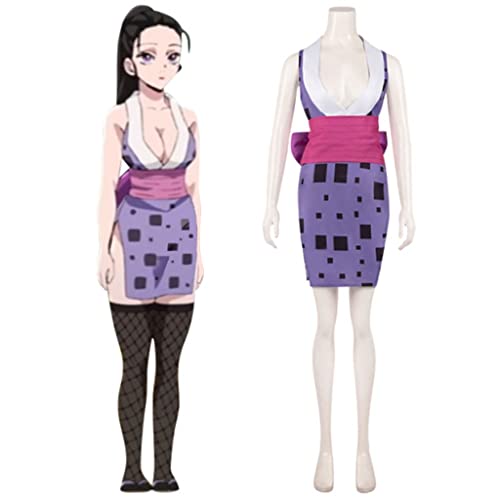 Women's Uzui Tengen Cosplay Female Dress Costume Uniform Halloween Outfit - Female-S - Hinatsuru