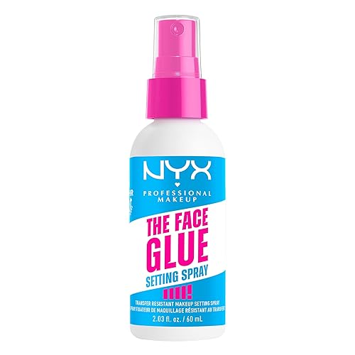 NYX Professional Makeup Setting Spray, Makeup Setting Spray, Long-lasting Wear, Transfer Resistant & Waterproof, The Face Glue, 60ml - 60 ml (Pack of 1)
