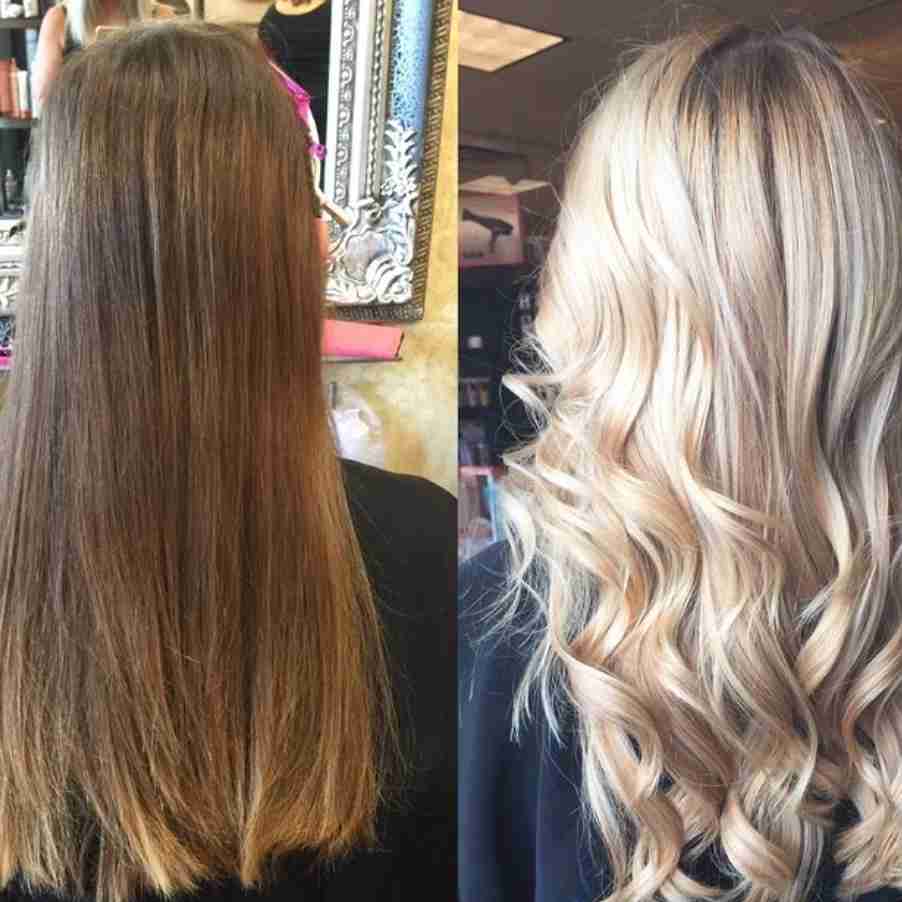 1 Blonde highlights treatment at salon