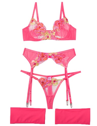 4-part Lingerie set - Pink
