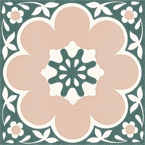 FloorPops 12-in by 12-in Pink Daphne Vinyl Peel & Stick Floor Tiles (10 Tiles), (10 sq.ft./Carton)