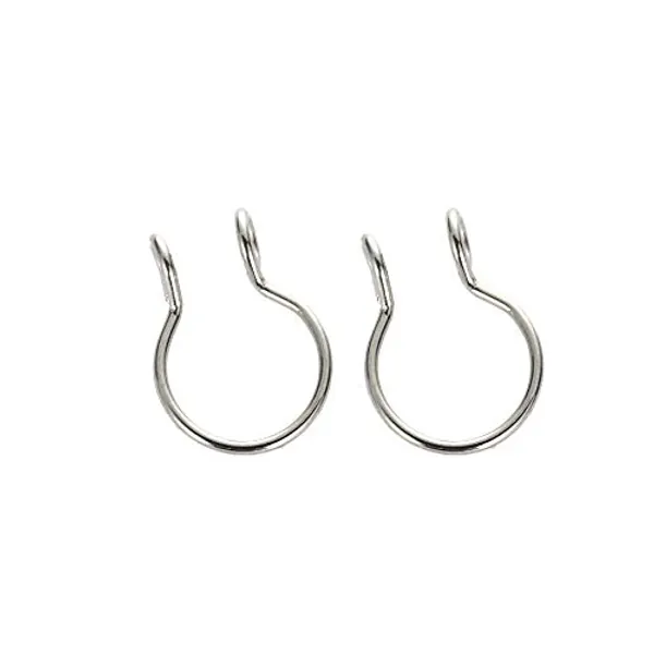 2 Pcs Tiny Fashion No Piercing Needed Stainless Steel Women Cilp On Hoop Fake Nose Ring Body Jewelry Faux Septum