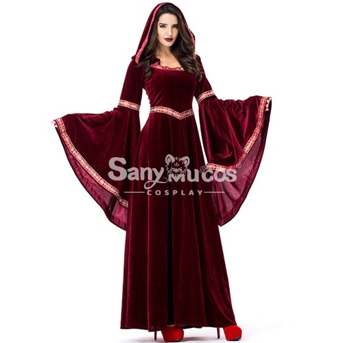 【In Stock】Halloween Cosplay Medieval Fashion Witches Cosplay Costume - S