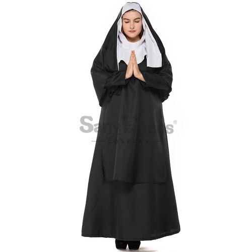 【In Stock】Halloween Cosplay Nun Cosplay Costume Plus Size - S