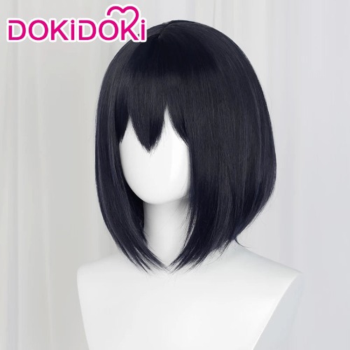 【Ready For Ship】DokiDoki Moive Howl's Moving Castle Cosplay Wig Black &Dark Blue  Short Straights Hair | Howl