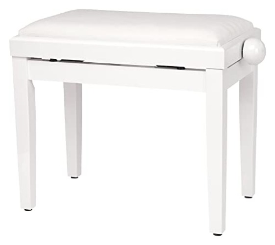 Classic Cantabile banquette de Piano en blanc brillant - Unique