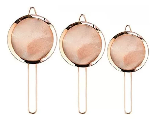 set x3 pastry strainers 