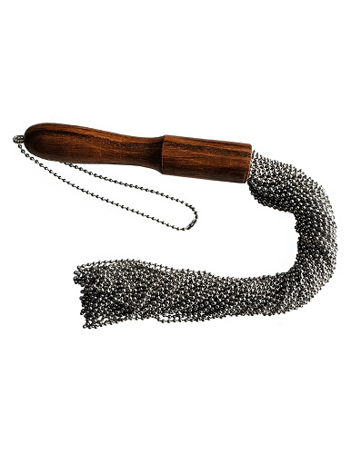 Rouge Beaded Metal Flogger | Silver