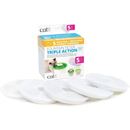 Catit 43746 Fountain Filter 5 Pieces, White