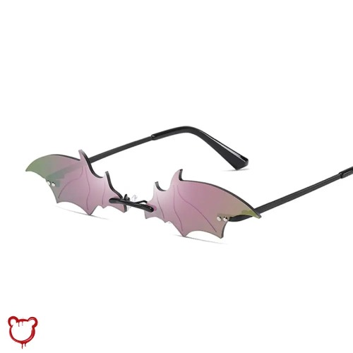 Gothic Bat Sunglasses - Black Purple