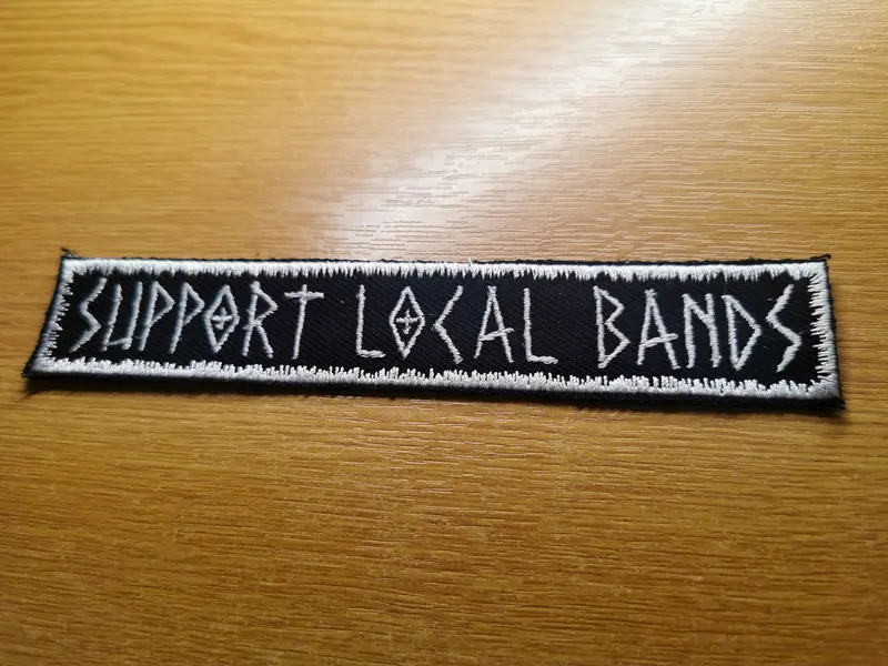 Support Local Bands Embroidered Patch Metal Punk Rock Emo Pop-Punk Local Scene