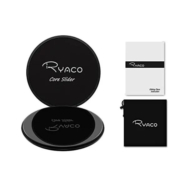 
                            Core Sliders, Ryaco Dual Gliding Discs Exercise Trainers Use on Carpet Hard Floors with Carrying Bag - Perfect Home Workout, Crossfit Abdominal Training
                        