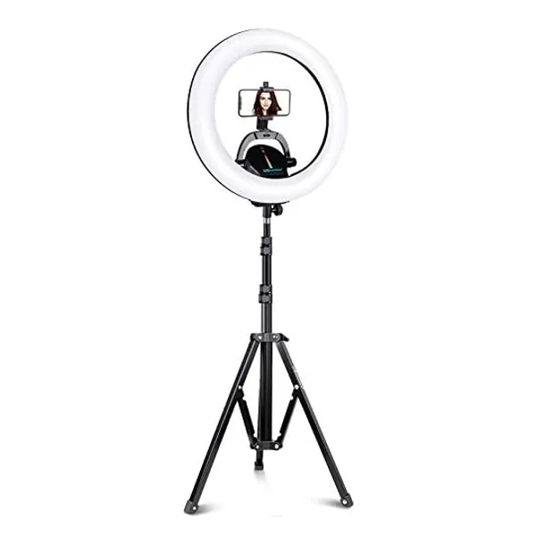 
                            UBeesize Ring Light Kit: 17.5” Outer Led Ring Light with Wireless Control, Professional Bi-Color 3000K-6000K Circle Lights, Up to 5000Lux, Compatible with DSLR Cameras, Cell Phones and Webcams.
                        