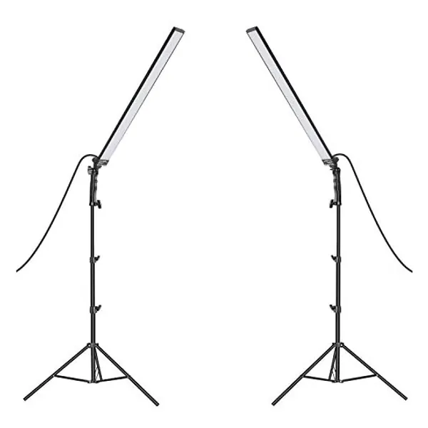 
                            Neewer LED Light Studio LED Lighting Kit - 2 Packs Light Handheld LED Video Light Stick 5500K with Adjustable Brightness, 2 Meters Light Stand for Portrait, Product Photography, Video Light
                        