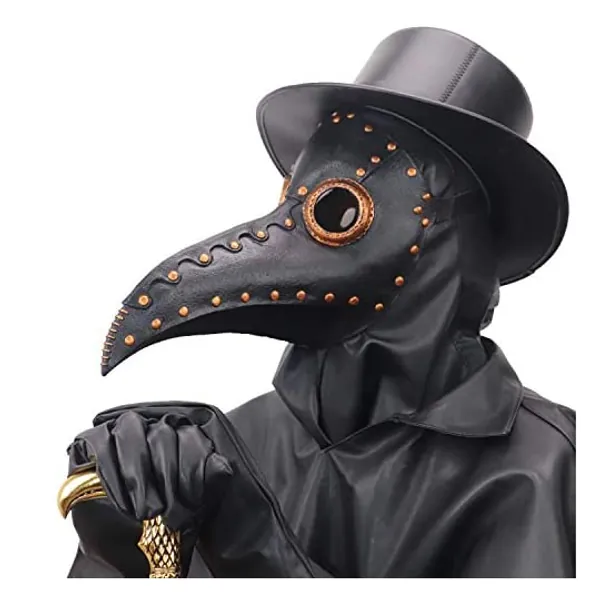 
                            NECHARI Steampunk Plague Doctor Bird Beak Mask Plague DR Halloween Costume Masquerade Masks
                        