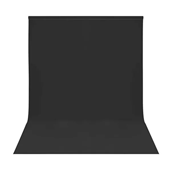 
                            Easy-Going 6Wx9L ft Black Background Muslin Backdrop,Photo Studio,Collapsible High Density Screen for Video Photography and Television
                        