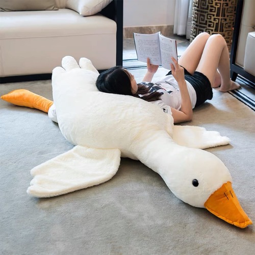 Tanha Goose Stuffed Animal 6 Foot Very Big Huge Goose Plush Pillow Toy, Cute Giant White Goose Stuffed Animal Duck Plush Pillow 75 Inch