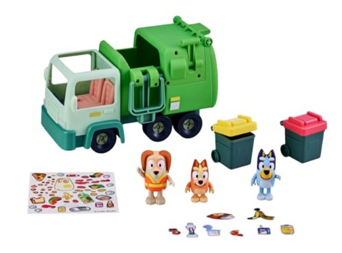Bluey Garbage Truck - 2.5", Bingo, and Bin Man poseable Figures with Playset | Amazon Exclusive - Garbage Truck – Amazon Exclusive