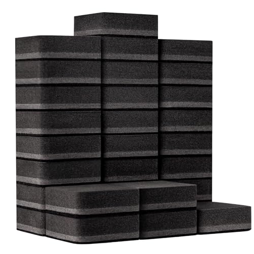 OWLKELA 30 Pack Whiteboard Eraser for Kids and Adults, Washable and Reusable Magnetic Whiteboard Eraser for Cleaning Dry Erase Markers on Magnetic Soft Whiteboard, Glass Whiteboard and Dry Erase Board - Black - 30 Pcs