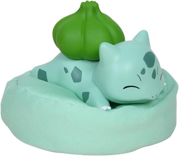 Shallyulan Starry Dream Collection Decoration Piece, Mini Limited Sleeping Action Dolls Desktop and Car Decoration Classic Cartoon Model Collectible Vinyl Figure (Bulbasaur)