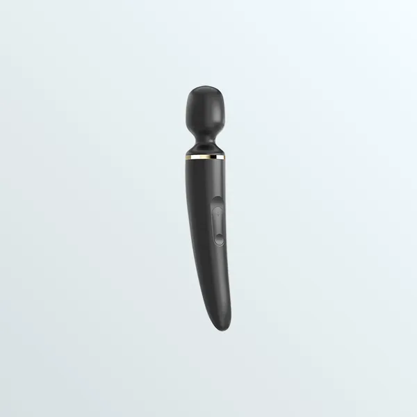 Satisfyer Wand-Er Woman Wand Vibrator - Black/Gold by Condomania.com