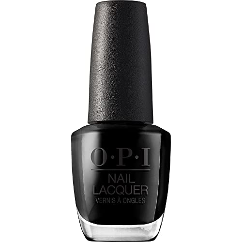 OPI Nail Lacquer, Opaque & Vibrant Crème Finish Black Nail Polish, Up to 7 Days of Wear, Chip Resistant & Fast Drying, Black Onyx, 0.5 fl oz - Black Onyx