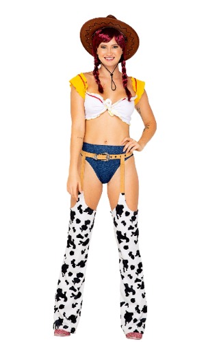 Roma 3pc Playful Cowgirl Costume - Small / Yellow/White
