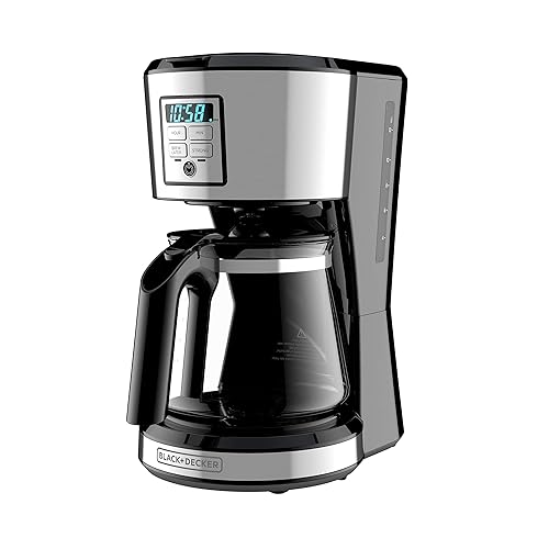 BLACK + DECKER 12 Cup Programmable Coffee Maker in Stainless Steel, CM1231SC - Silver - Modern - Coffee Maker