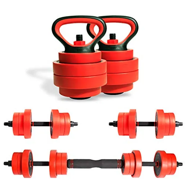 CCLIFE Hanteln Set 2er Kurzhanteln Langhanteln verstellbar 20 30 40kg Hantelset professionell Dumbbell mit Verbindungsstahlrohr Gewichten
