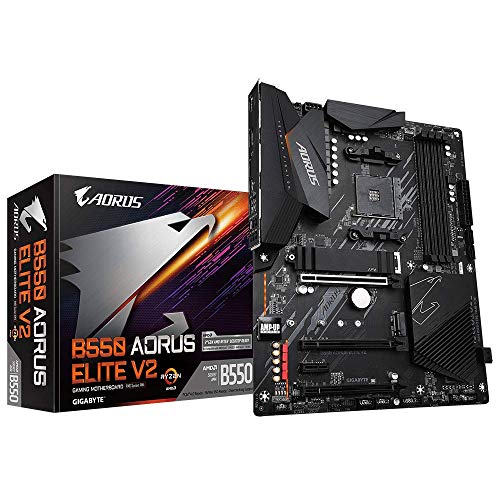 Gigabyte B550 AORUS Elite V2 (AMD Ryzen 5000/B550/ATX/PCIe4.0/DDR4/USB3.2 Gen 1/Realtek ALC1200/M.2/2.5 GbE LAN/HDMI/DP/Gaming Motherboard) - B550 AORUS ELITE V2