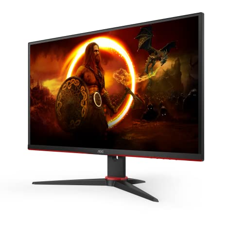 AOC Gaming 27G2SPAE - Monitor FHD de 27 Pulgadas, 165 Hz, MPRT, Plano, FreeSync, Compatible con G-Sync, Altavoz (IPS, 1920 x 1080, VGA, HDMI, DisplayPort), Color Negro y Rojo - 27" - Full HD - IPS - 165 Hz - Plano - G2